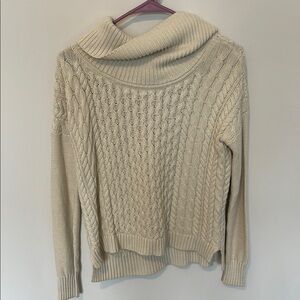 Women's Cream Cable Knit Sweater
